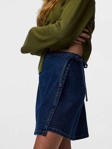 PIECES Sukňa 'PCFLORA' - Modrá