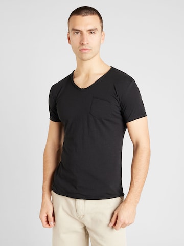 Key Largo Shirt 'WATER' in Black: front