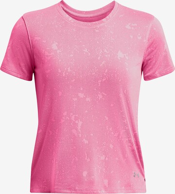 UNDER ARMOUR Performance Shirt 'Launch Splatter' in Pink: front