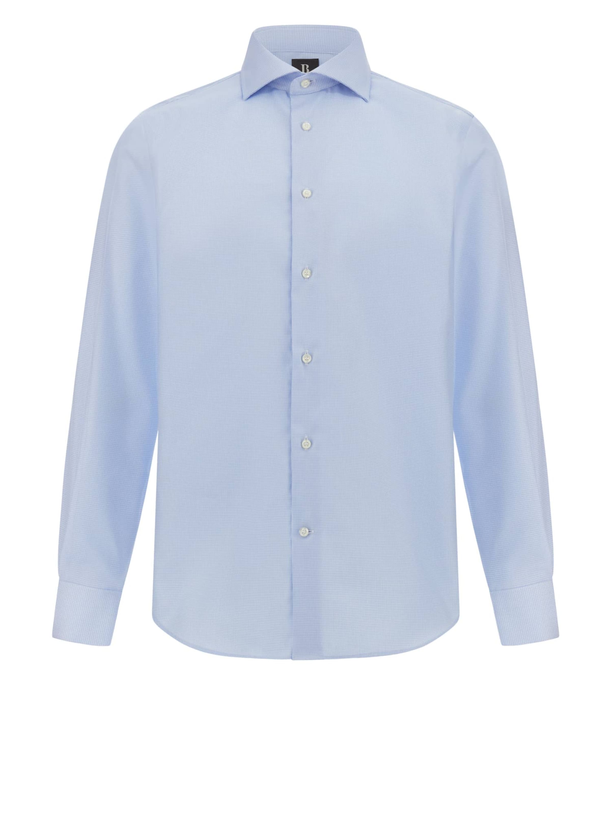 Boggi Milano Regular fit Πουκάμισο για το γραφείο 'Ultimate' σε μπλε: μπροστά