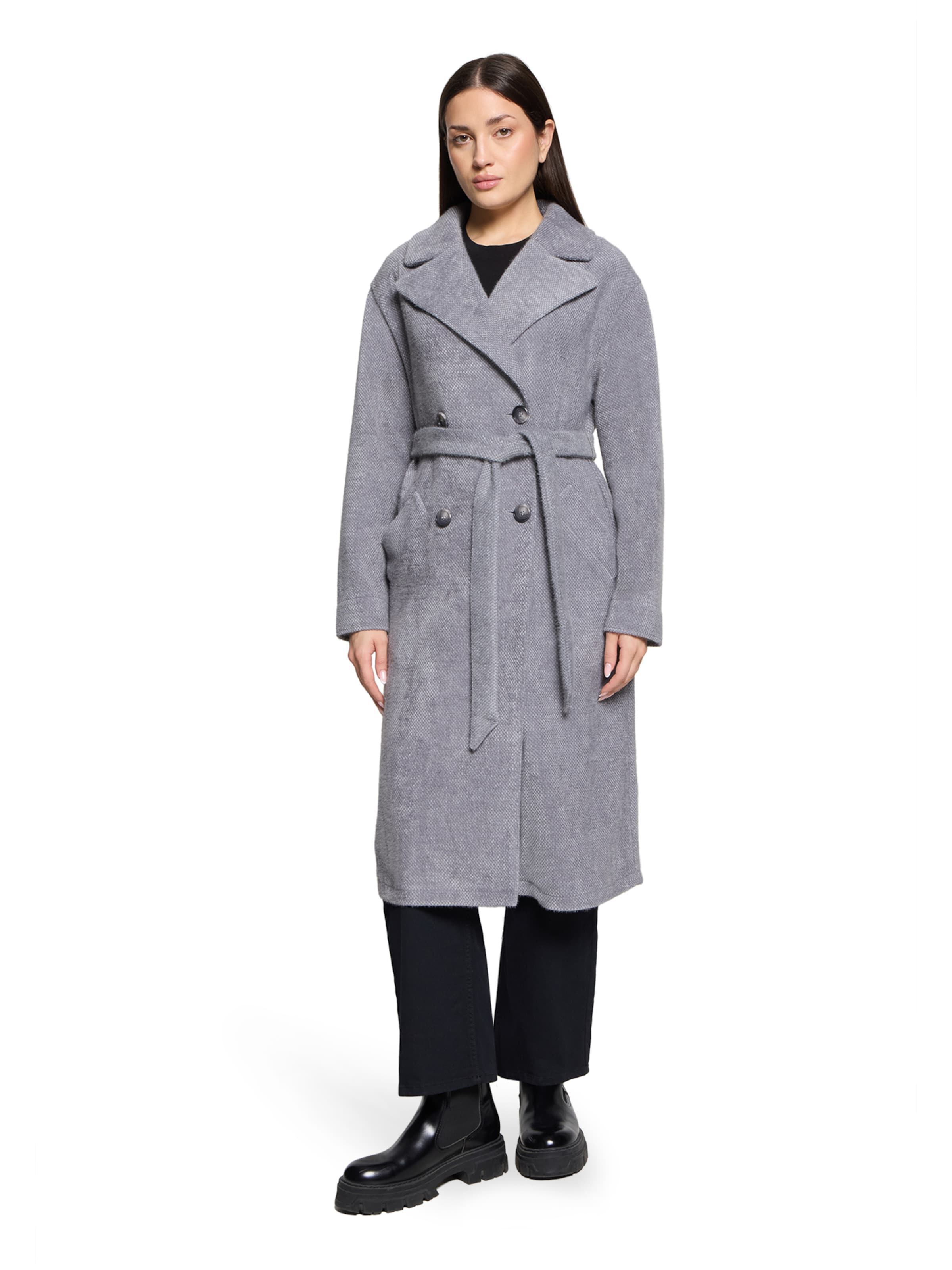 Manteau mi-saison Betty Barclay en gris : devant
