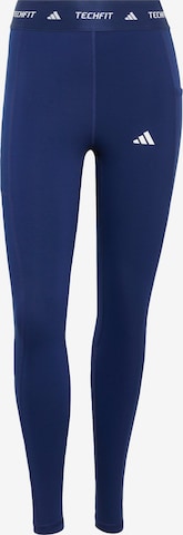 Pantaloni sportivi 'TECHFIT' di ADIDAS PERFORMANCE in blu: frontale