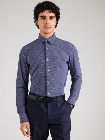 BOSS Slim Fit Риза 'P-HANK' в синьо: отпред