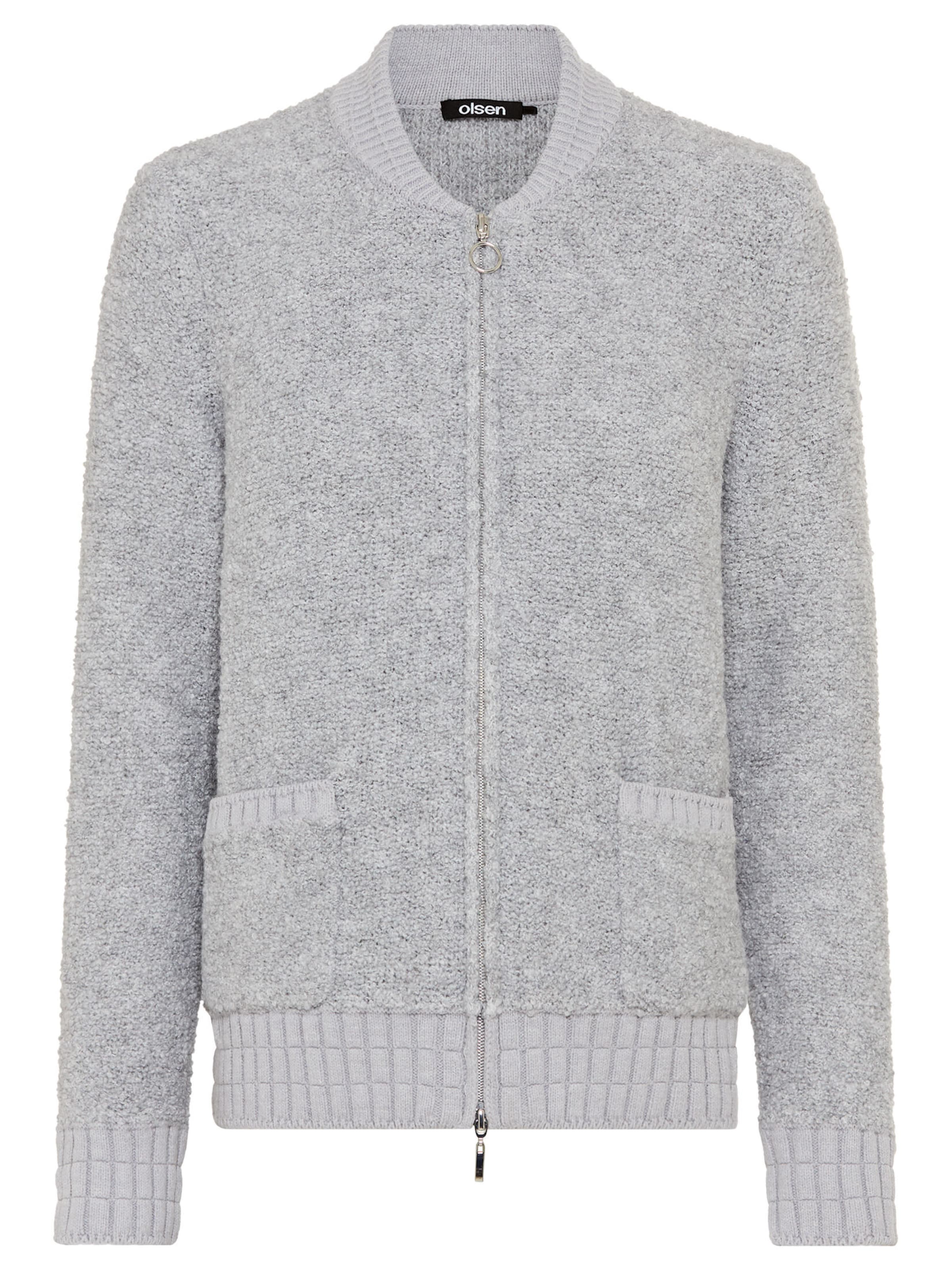 Olsen Strickjacke in Grau: Vorderseite