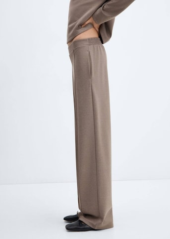 MANGO Szeroka nogawka Spodnie 'Bruni' w kolorze brązowy