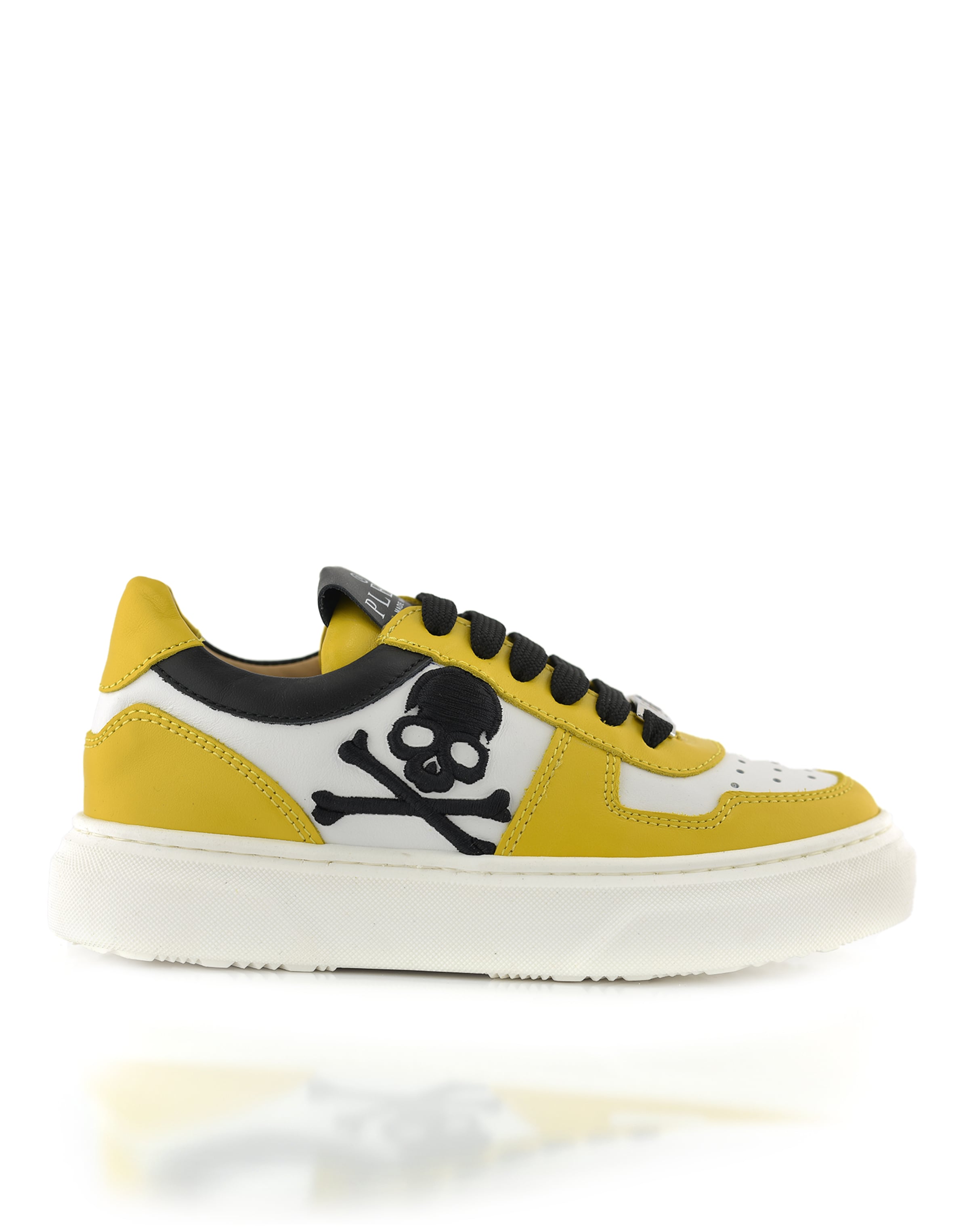 Philipp Plein - Sapatilhas ' Skull ' em amarelo