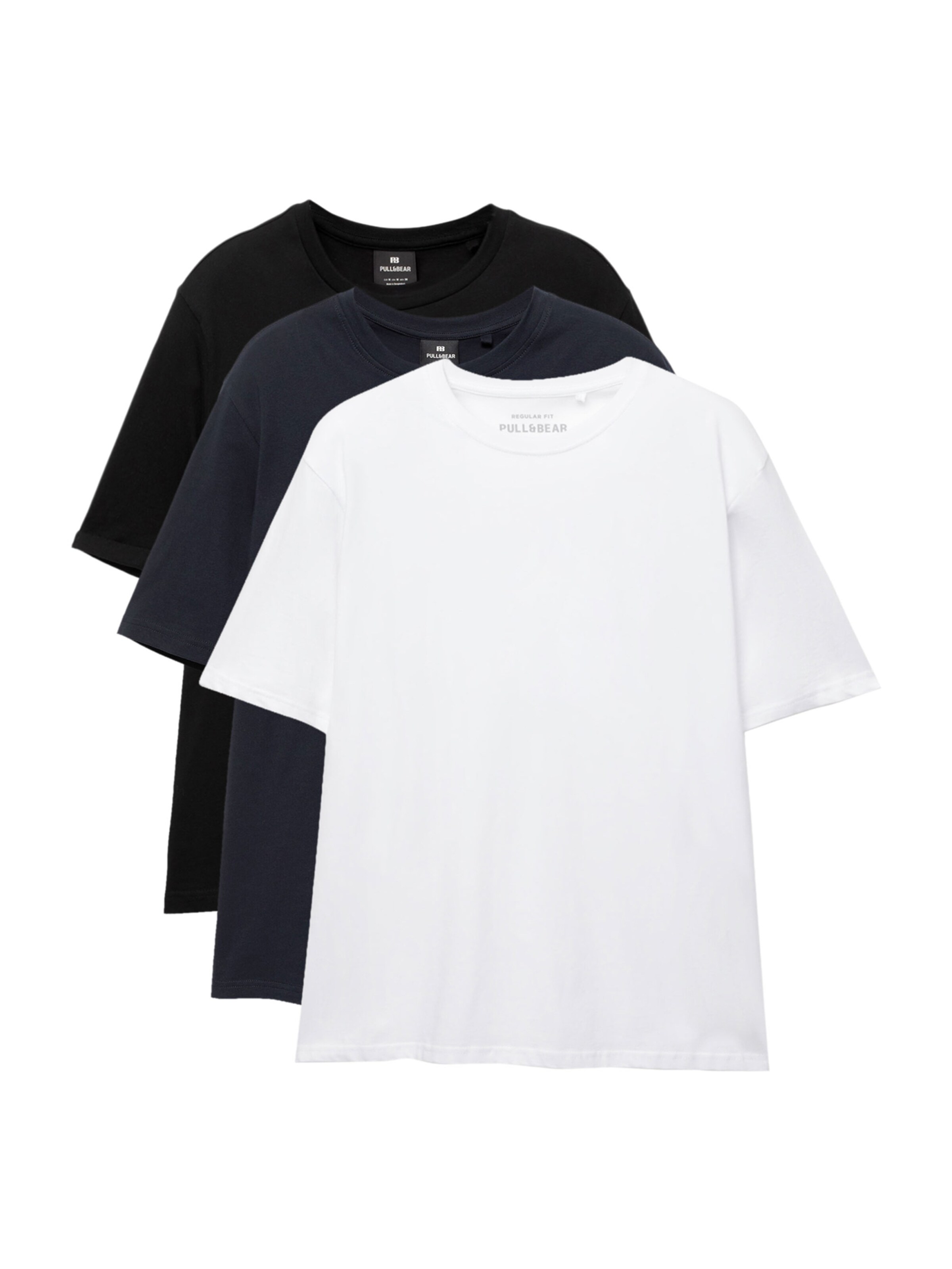 Pull&Bear Shirt in Navy / Black / White, Item view