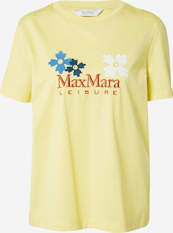 Max Mara Leisure Μπλουζάκι 'OBLIQUA' σε κίτρινο: μπροστά