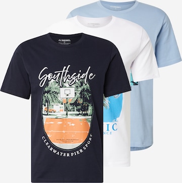 T-Shirt 'JREBBAS' JJ Rebel en blanc : devant