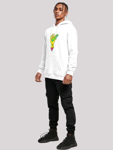 F4NT4STIC Sweatshirt 'Rick and Morty Pickle Hand' in Weiß