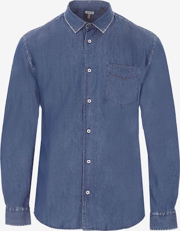 Coupe regular Chemise Distretto12 en bleu : devant