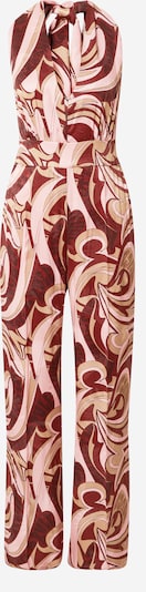 HUGO Red Jumpsuit 'Kalant' in de kleur Beige / Kastanjebruin / Donkerbruin / Rosa, Productweergave
