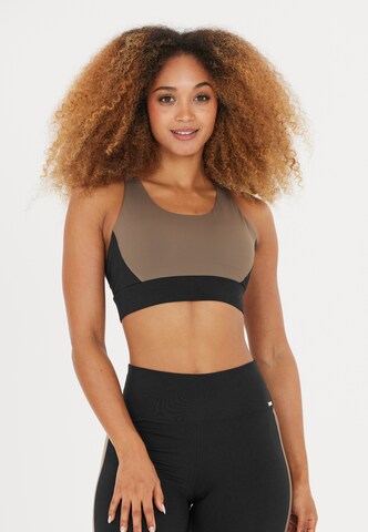 Athlecia Bustier Sport bh 'Lris' in Zwart: voorkant
