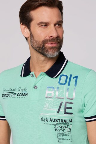 CAMP DAVID Kurzarmpolo mit Sailing Print in Grün