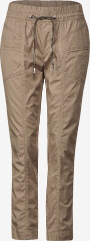 STREET ONE Tapered Pants in Beige: front
