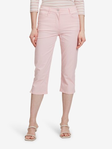 Coupe slim Pantalon Betty Barclay en rose : devant