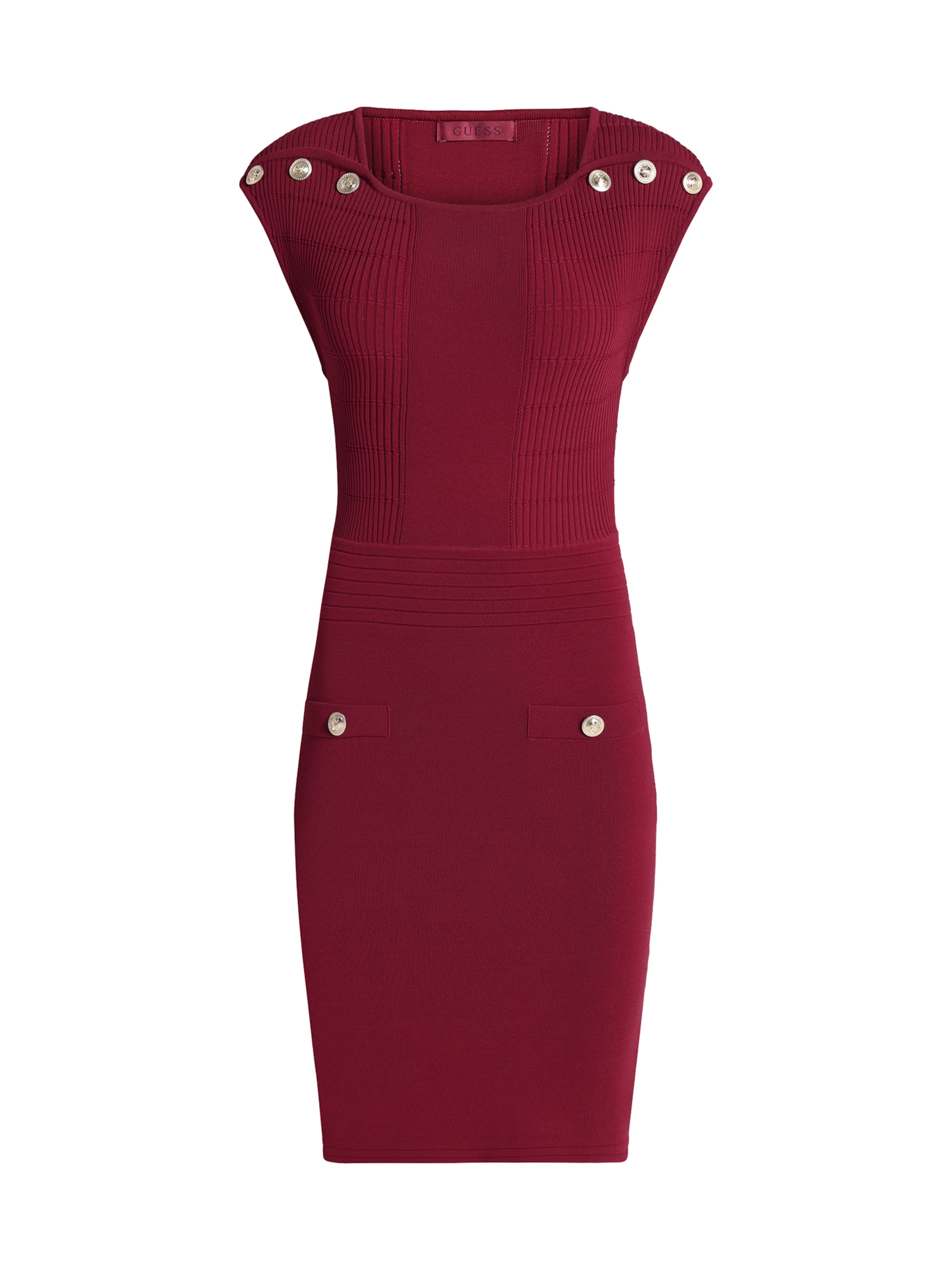 GUESS - Vestido de punto 'Carmen' en rojo: frente