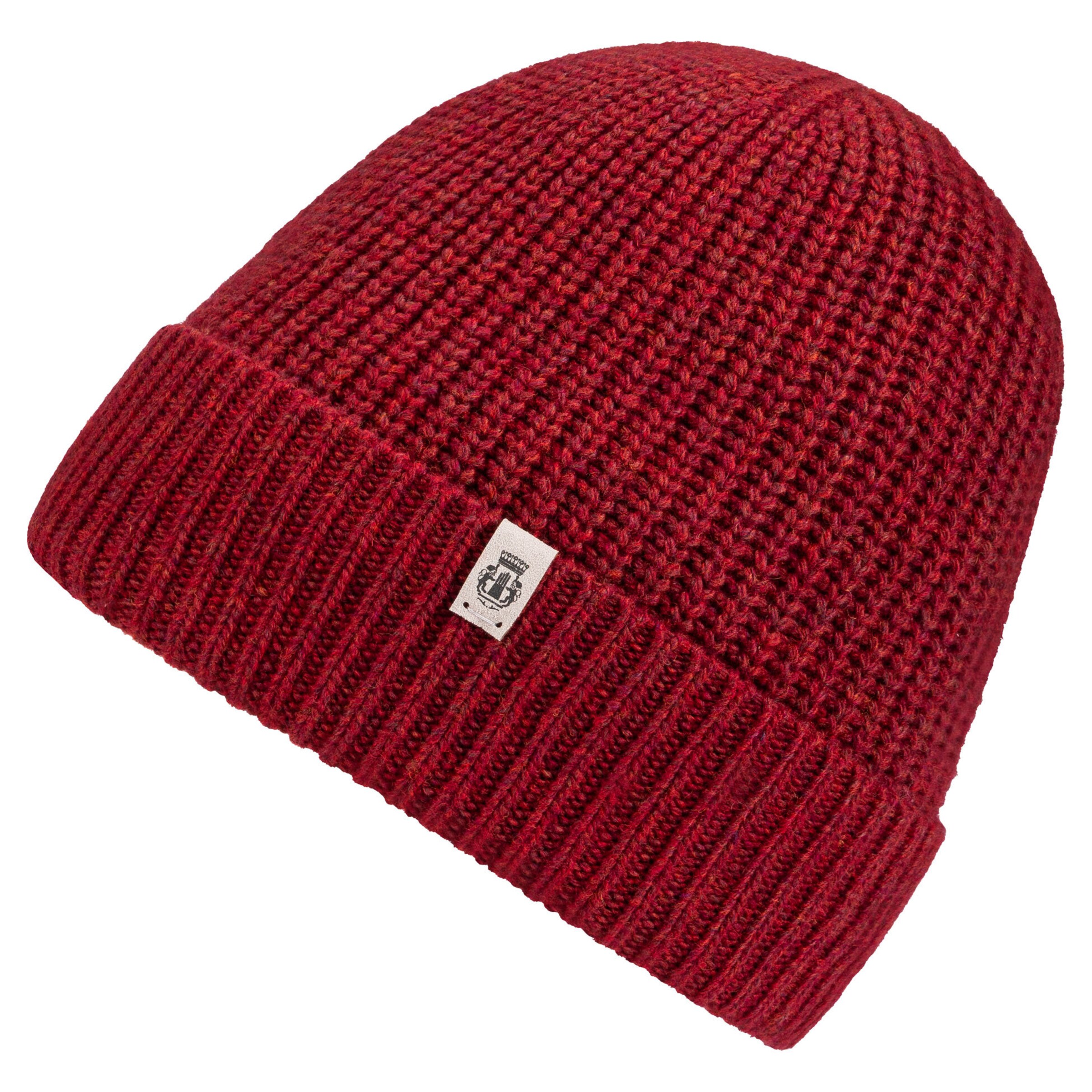 Roeckl Beanie 'KLASSISCHE STRICKMÜTZE' in Red: front