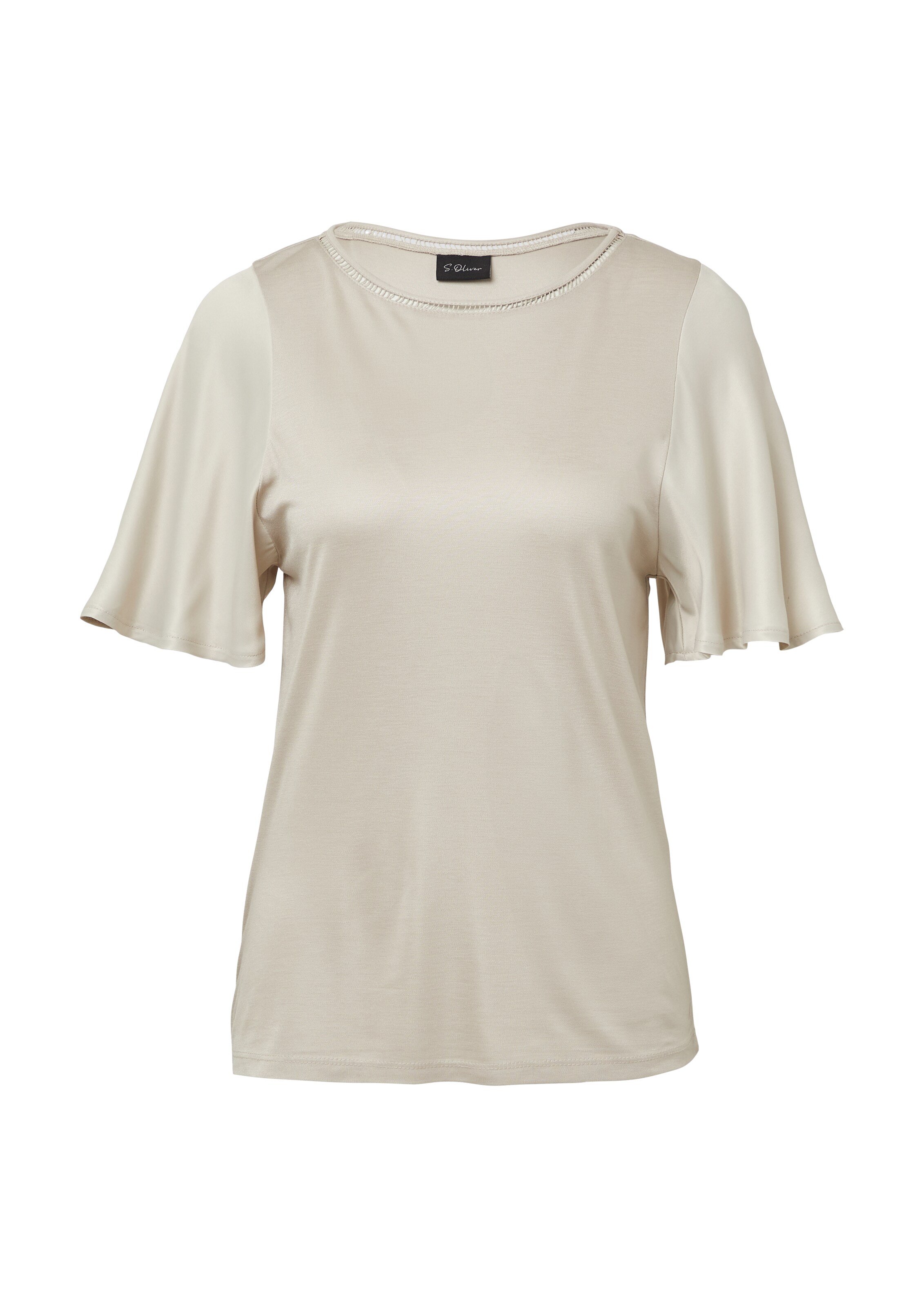 s.Oliver BLACK LABEL Shirt in Beige: voorkant