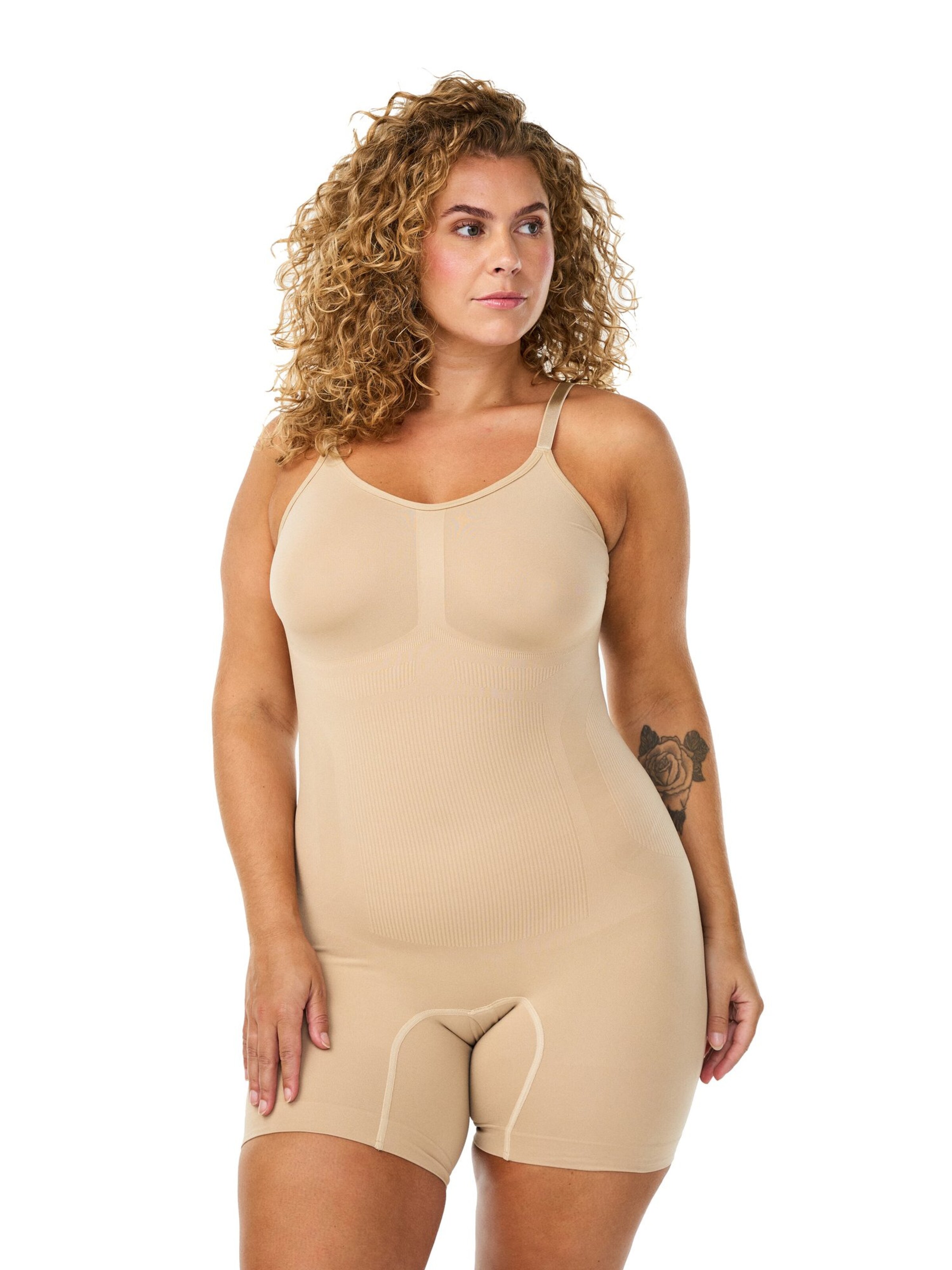 bēšs Devoted by Zizzi Figūru koriģējošs bodijs: no priekšpuses