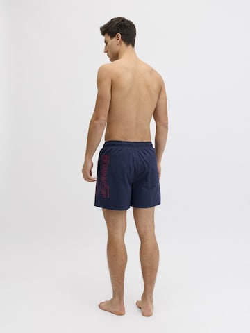 JACK & JONES Swimming shorts 'Jack & Jones Heren Zwemshort JPSTMAUI WAVE Logo Effen' in Blue