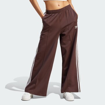 ADIDAS ORIGINALS Wide leg Pants 'Adicolor Classics' in Brown: front