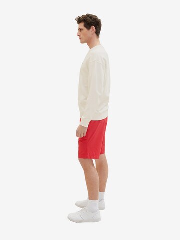 Regular Pantalon chino TOM TAILOR en rouge