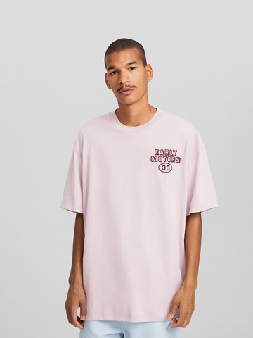 Bershka Tričko – pink: přední strana