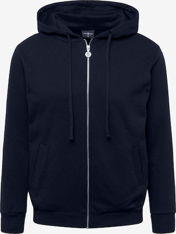 WESTMARK LONDON Zip-Up Hoodie 'CORE ZIP' in Blue: front