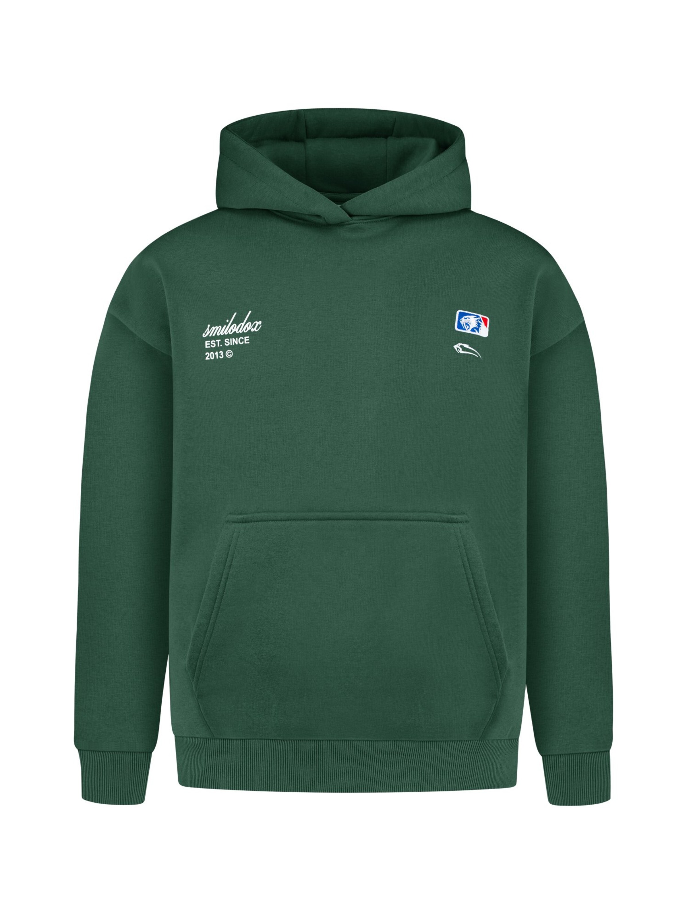 Smilodox Sweatvest in Groen: voorkant