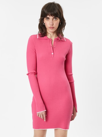 NA-KD Úpletové šaty – pink: přední strana