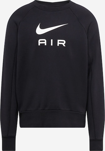 Bluză de molton 'Air Swoosh' de la Nike Sportswear pe negru: față