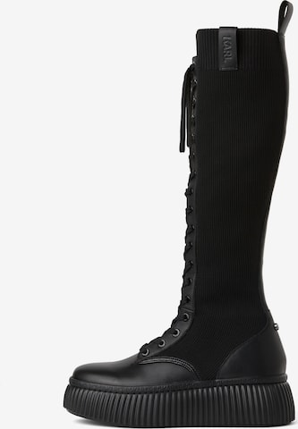 Karl Lagerfeld Nauhasaappaat värissä musta: etupuoli