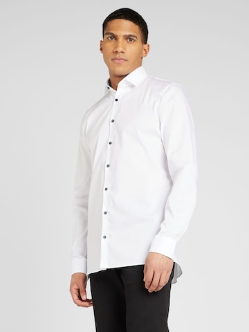 OLYMP Slim fit Business shirt in White: front