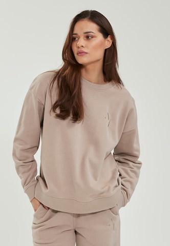 Athlecia Sportief sweatshirt 'Lia' in Bruin: voorkant