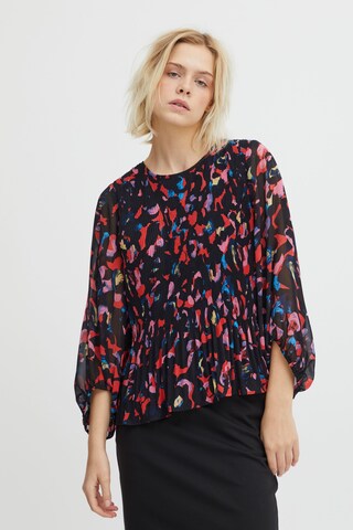 ICHI - Blusa 'Nalla' en negro: frente