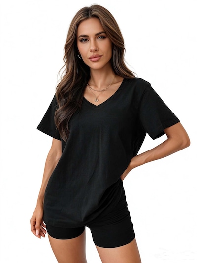 KoJooin Pyjama kurz‌‌‌‌‌‌‌‌‌‌ in XL in schwarz, Produktansicht
