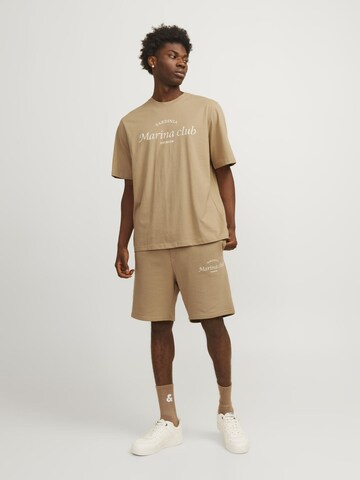 JACK & JONES Shirt 'Ocean Club' in Beige