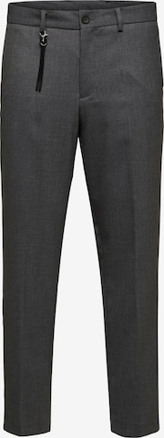 SELECTED HOMME Pleated Pants 'Veik' in Grey: front