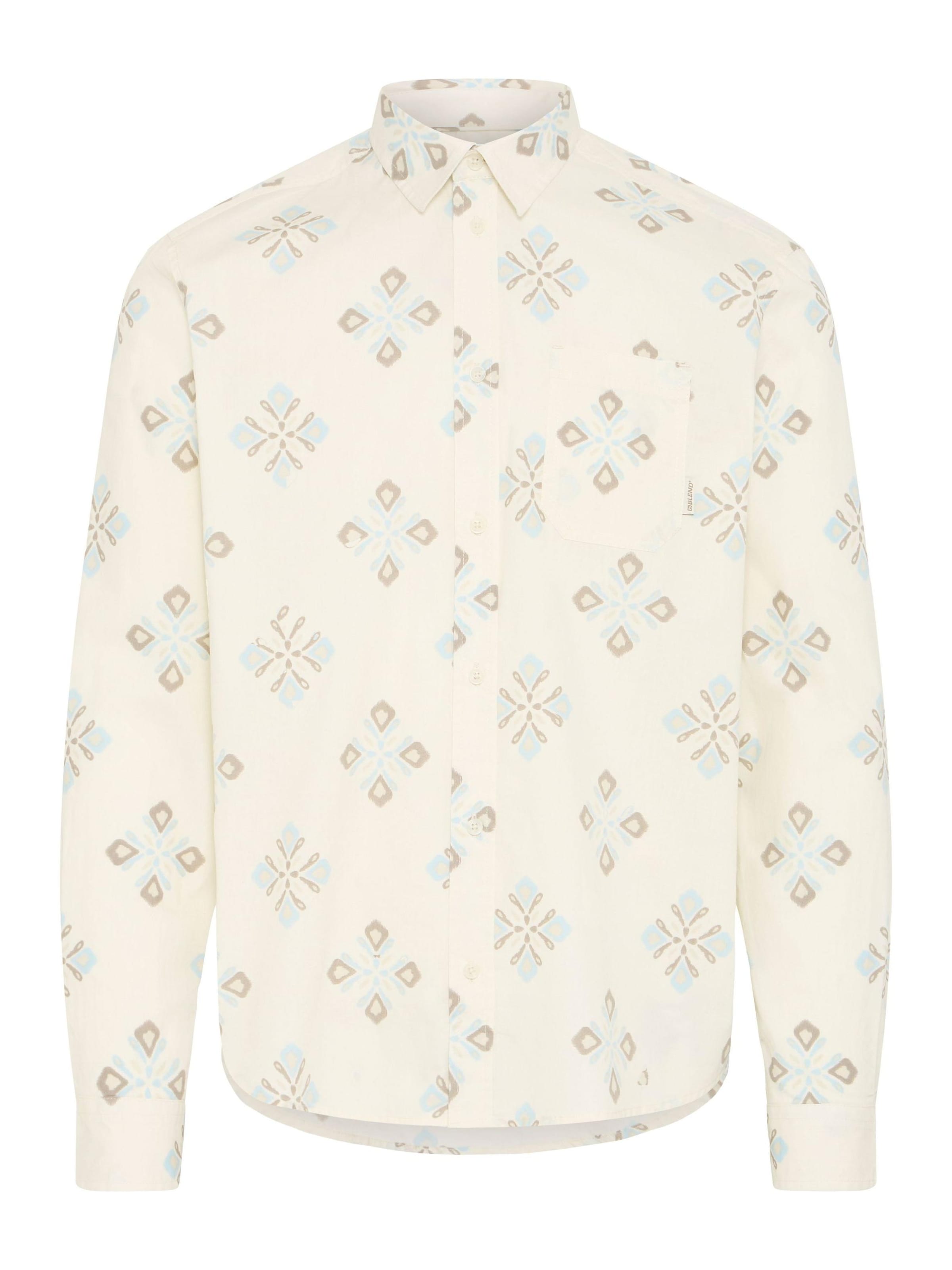 BLEND Regular fit Button Up Shirt ' BHDitlef ' in White: front