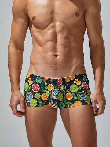 SEOBEAN Boxershorts 'Tropical'‌‌‌‌‌‌‌‌‌‌ in Schwarz: Vorderseite