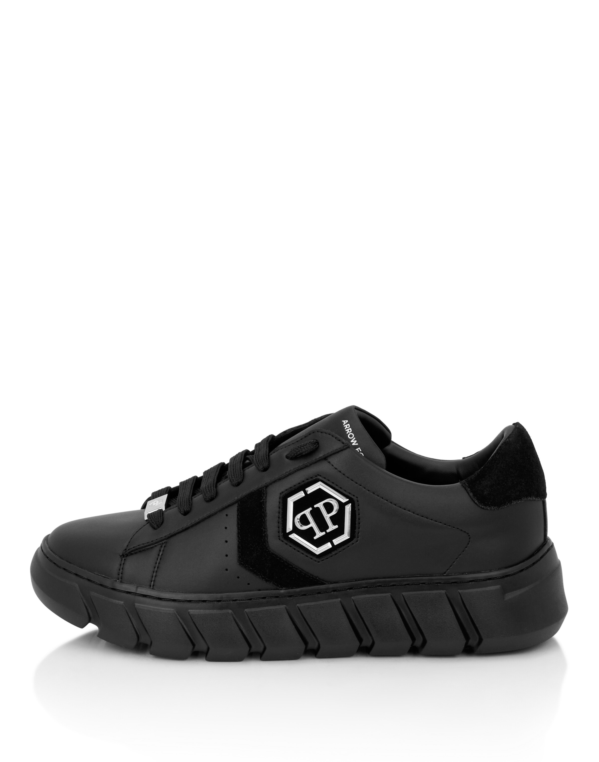 Philipp Plein - Zapatillas deportivas bajas 'Hexagon' en negro: frente