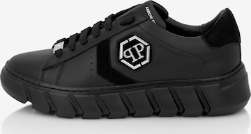 Philipp Plein Platform trainers 'Hexagon' in Black: front