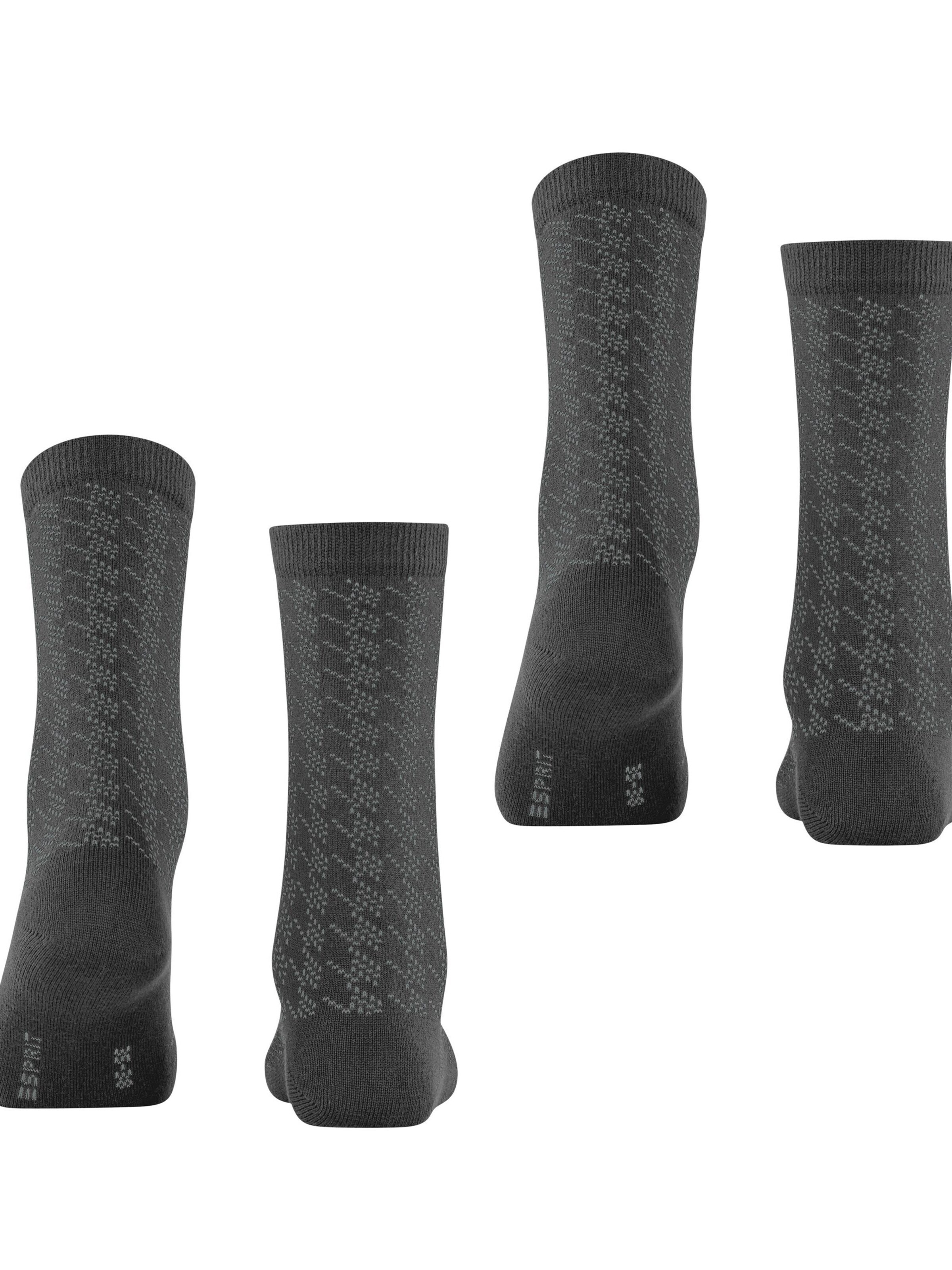 ESPRIT Socks 'Pepita Pattern 2-Pack' in Grey