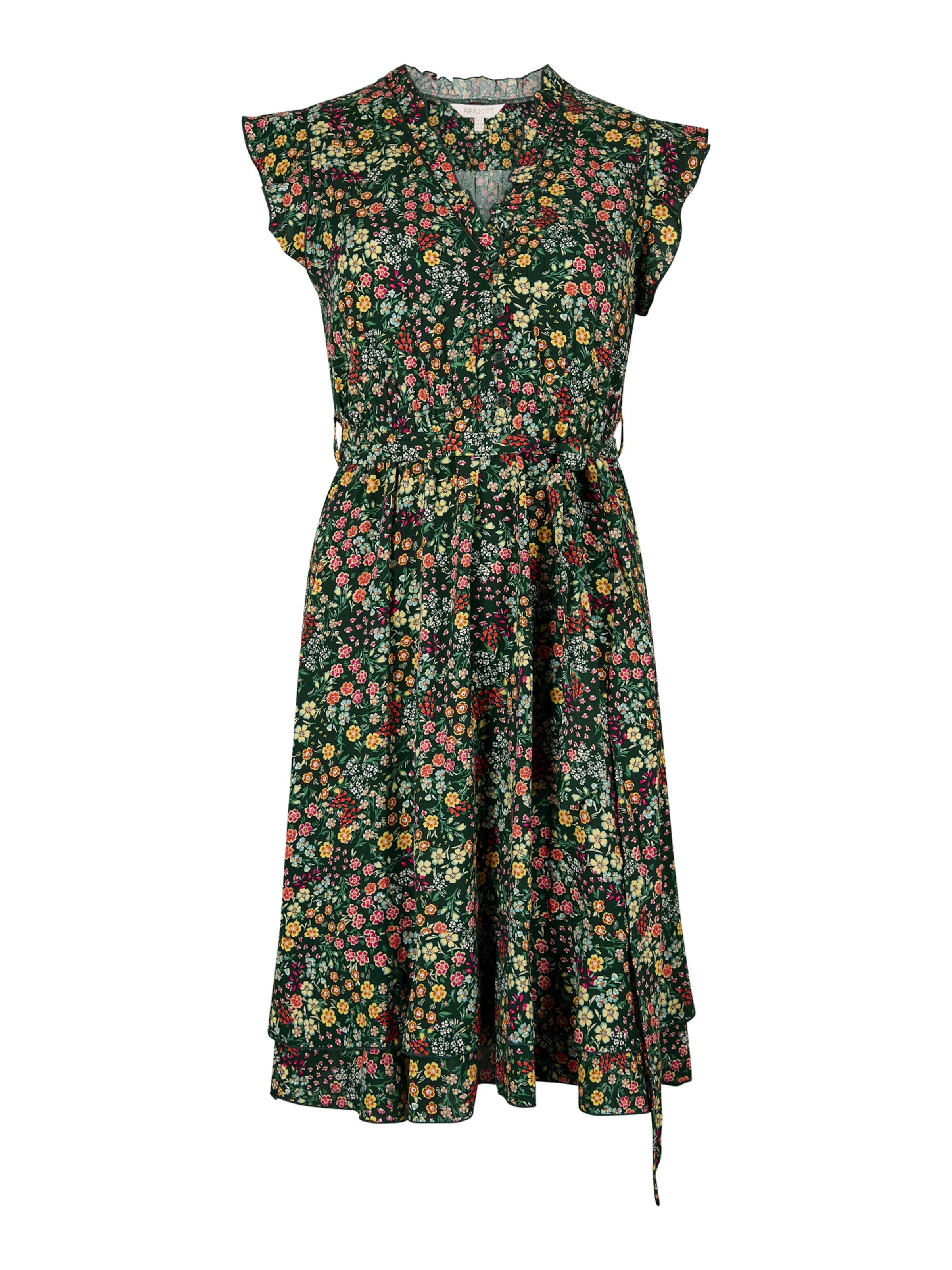 Apricot Summer Dress in Green: front
