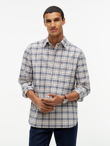 TOMMY HILFIGER Comfort fit Button Up Shirt in Beige: front