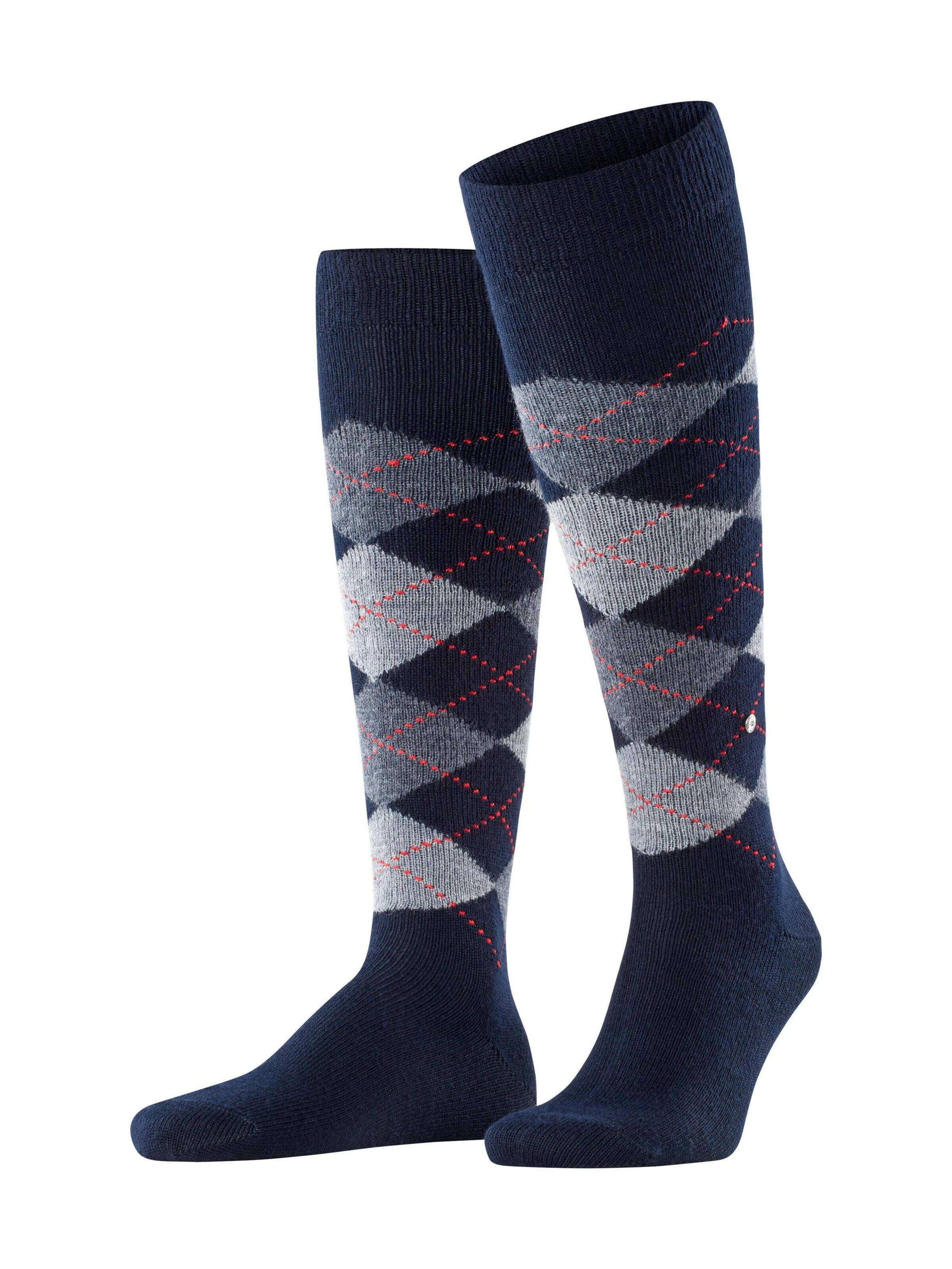 BURLINGTON Kniestrümpfe 'Preston'‌‌‌‌‌‌ in Blau: Vorderseite