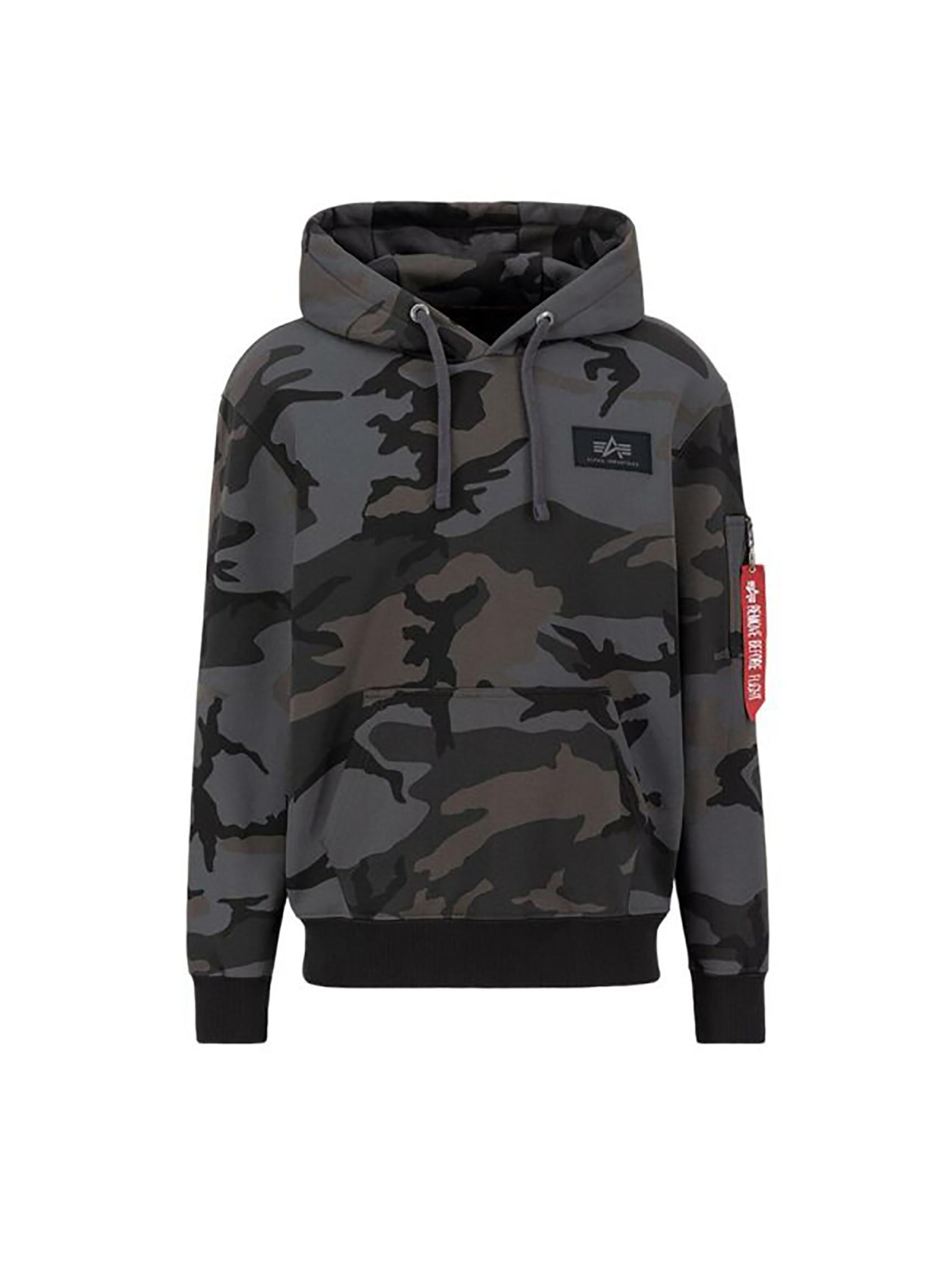 ALPHA INDUSTRIES Sweatshirt 'Back Print Camo' in Mixed colors: front