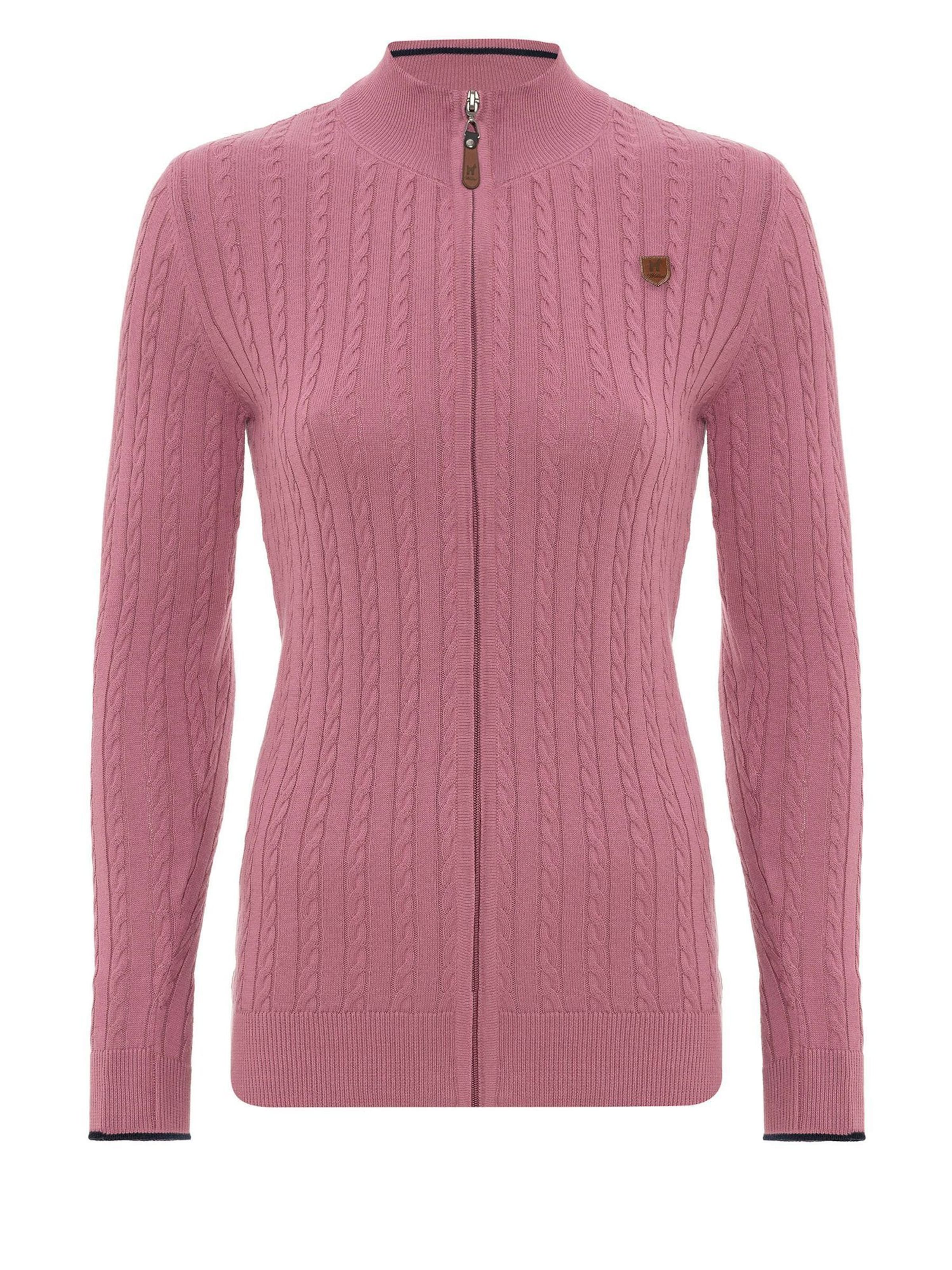 Williot Πλεκτή ζακέτα σε ροζ: μπροστά