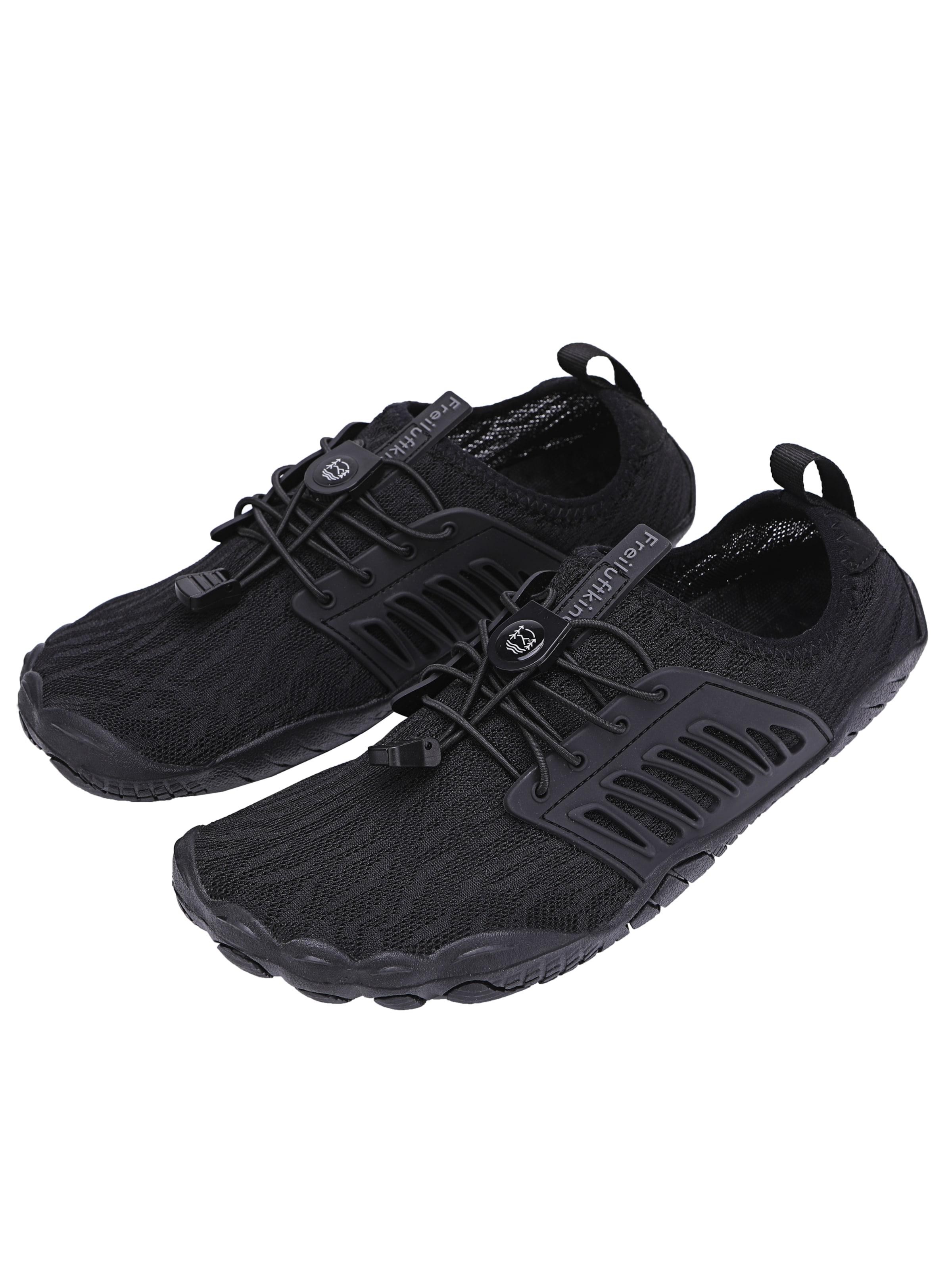 Freiluftkind Sportlicher Schnürschuh 'Freiluftkind® Tokai rutschfeste universal Barfußschuhe'‌‌‌‌‌‌‌‌‌ in Schwarz: Vorderseite